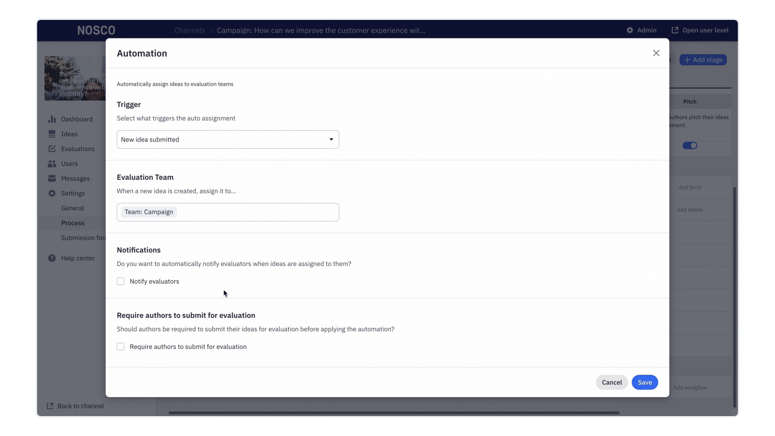 Channel page - Auto Assign Ideas - two options.gif